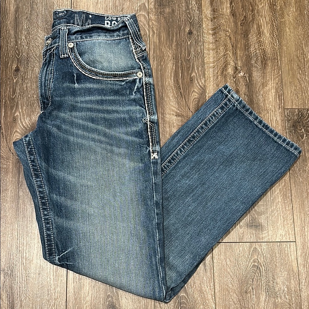 Ariat Men's M4 Low Rise Boot Dark Blue Jeans Size: 29/32